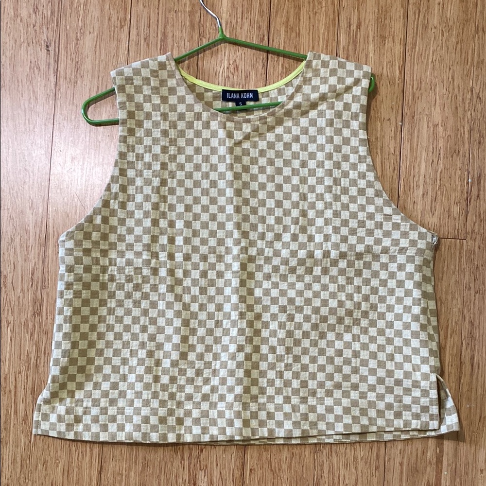 Ilana kohn checkered top size small